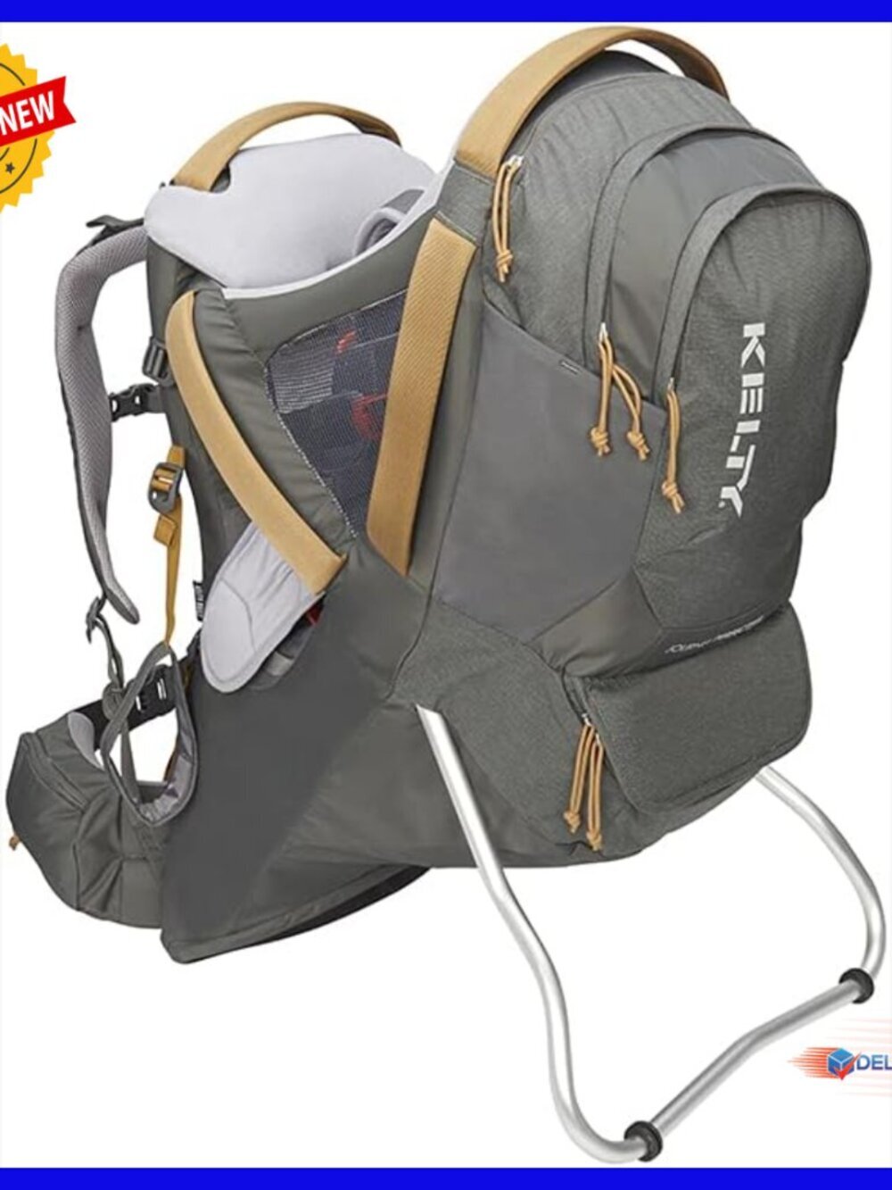 Infant Toddler Child Carrier with Adjustable Harness Aluminum Frame Sunshade